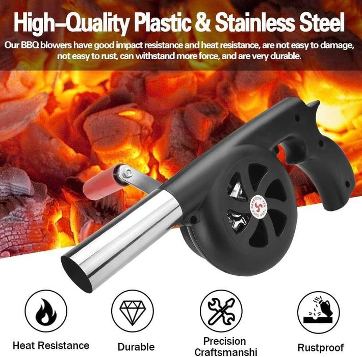 Suflanta manuala pentru aprins focul maner ergonomic duza metalica