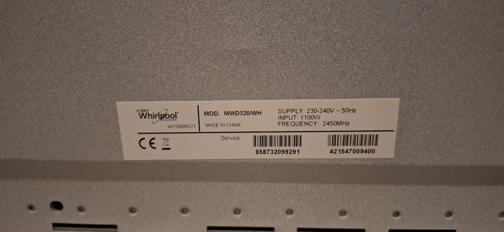 Cuptor microunde Whirlpool Compact Grill 1100W, 20L, stare f buna