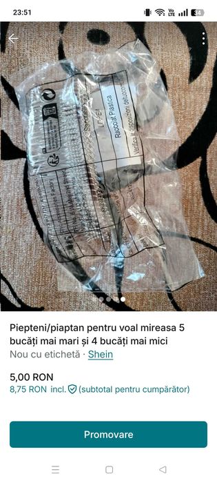 Piaptan pentru voal mireasa