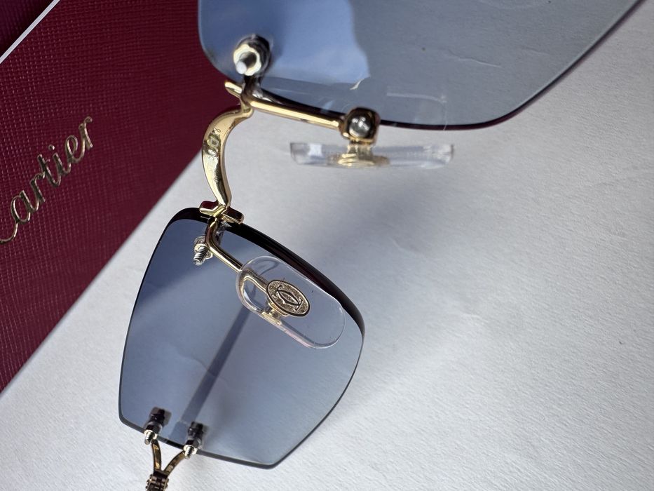 Ochelari de soare Cartier Rectangle-Rimless CT0550S 56-18 140, Noi