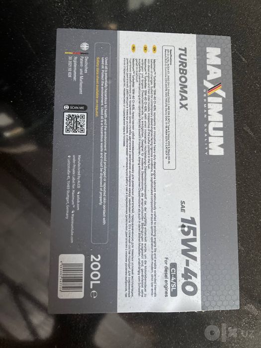 Maximum Turbomax 15w-40 CI-4/SL
