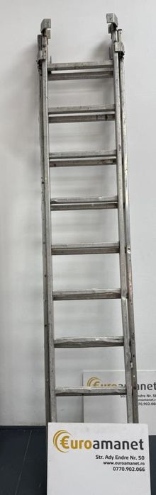 Scara din aluminiu, 2 elemente, 9 trepte -A-