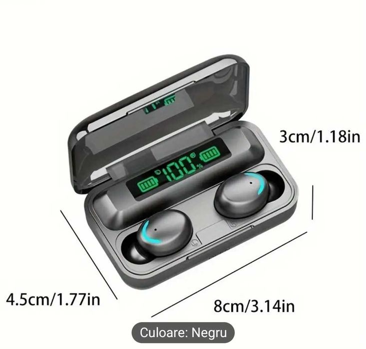 Căști cu bluetooth pt. telefon, tableta, PC, cu powerbank. NOI