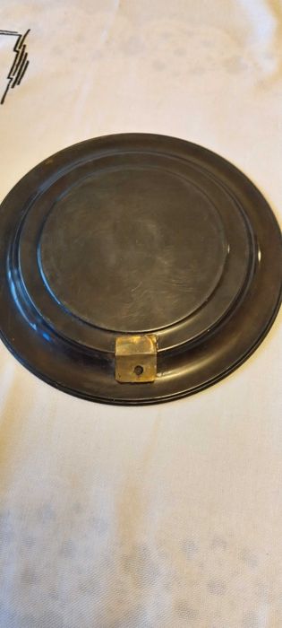 Стара метална чиния от мед Софийско пиво