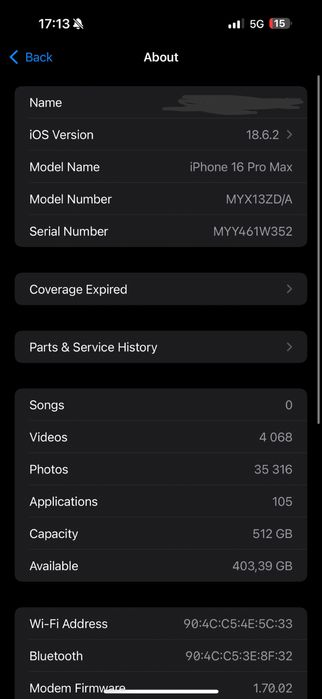 Iphone 16 pro max 512 GB