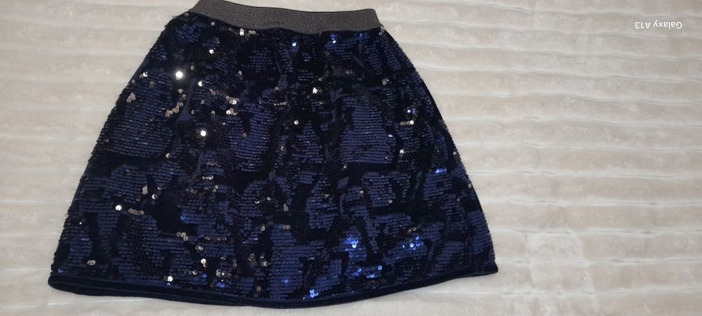 Fusta  din catifea cu paiete