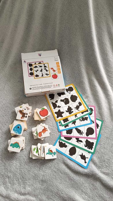 Puzzle copii 3+ cu umbre si jetoane