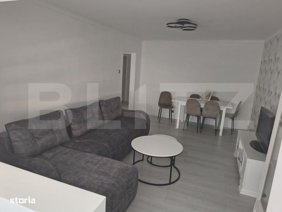 Apartament modern 3 camere, 72 mp, 2 balcoane, etaj 3 – zona 1 Mai — fotografia 1