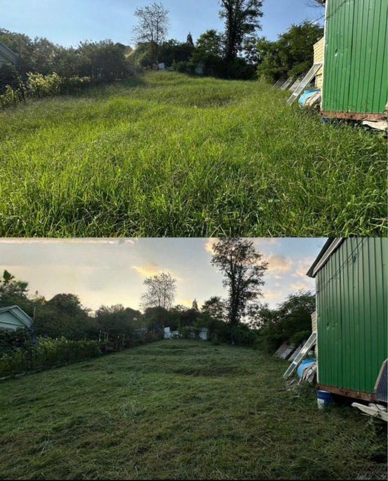 Уборка участка, рабочие, бригада робочих