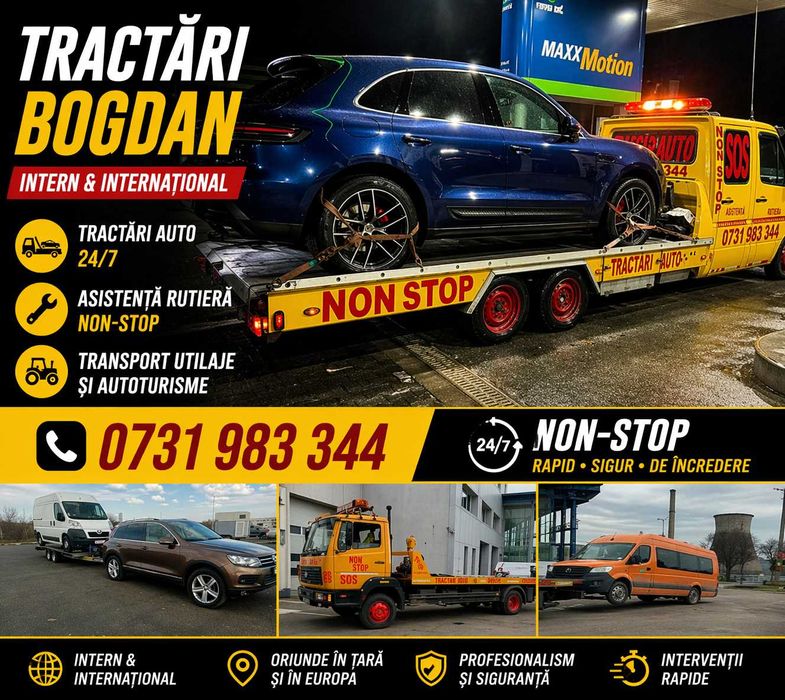 Tractari Auto/ Remorcari / Asistenta Rutiera/Service/Utilaje