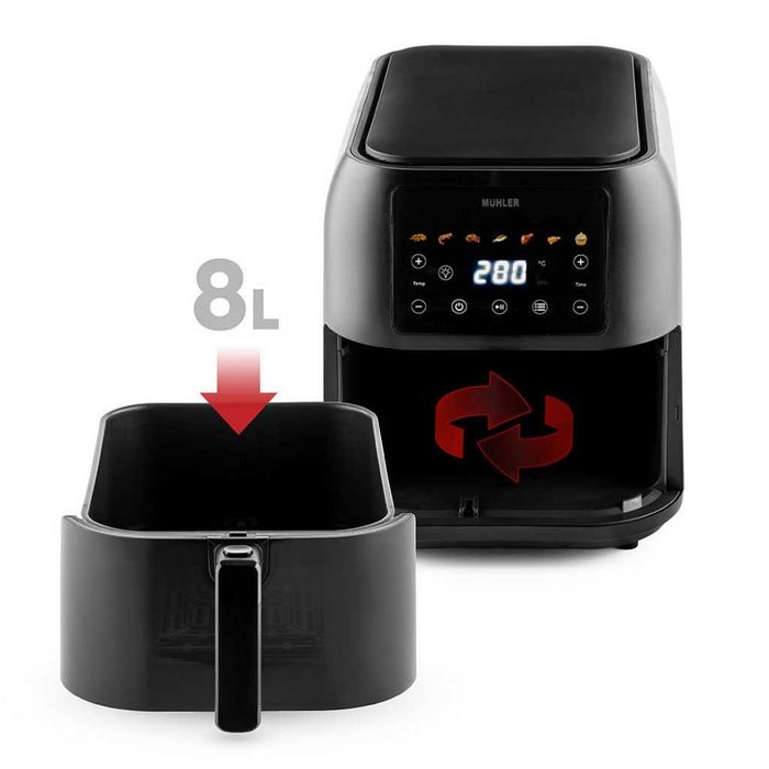 Фритюрник с горещ въздух Muhler с подарък книга и  две години гаранция