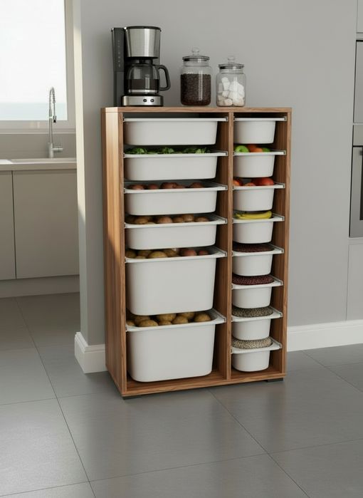 Мултифункционален Шкаф, Етажерка за играчки с 14кошници