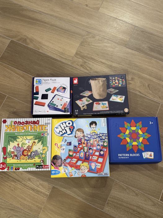 Сет 5 броя детски настолни игри