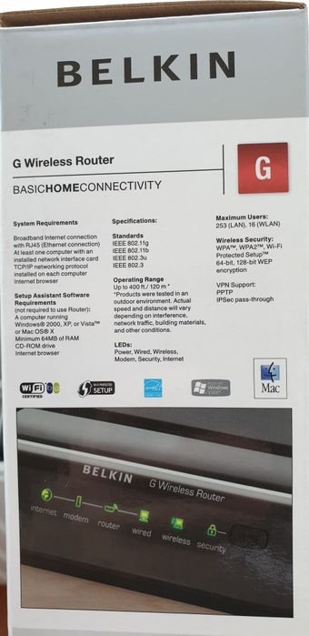 Router BELKIN G Wireless F5D7234-4