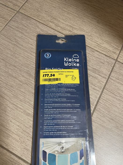 Suport perdea pt baie Paianjen