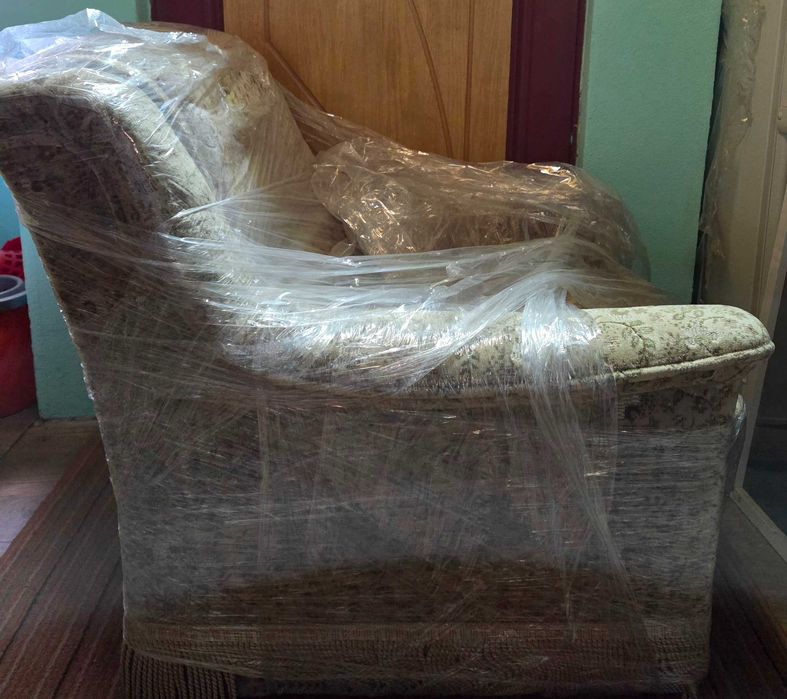 Fotoliu textil pe rotile