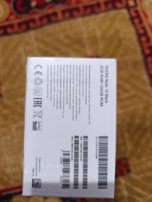 Xiaomi note 15 black 128