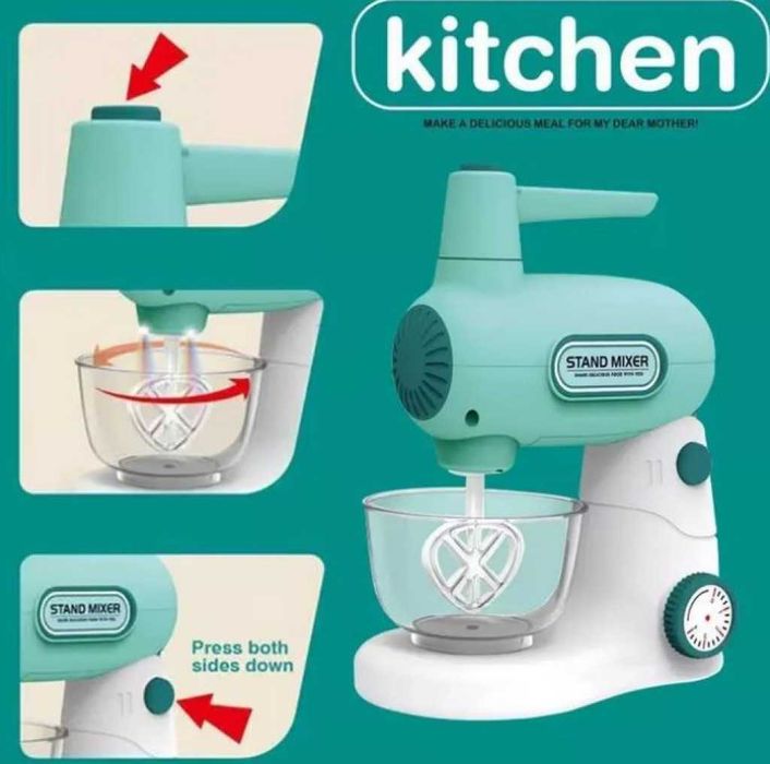 Играчка миксер с аксесоари със звуци и светлини Happy Kitchen