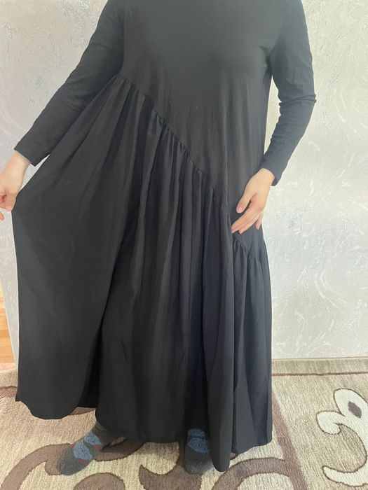 Черное платье повседневное