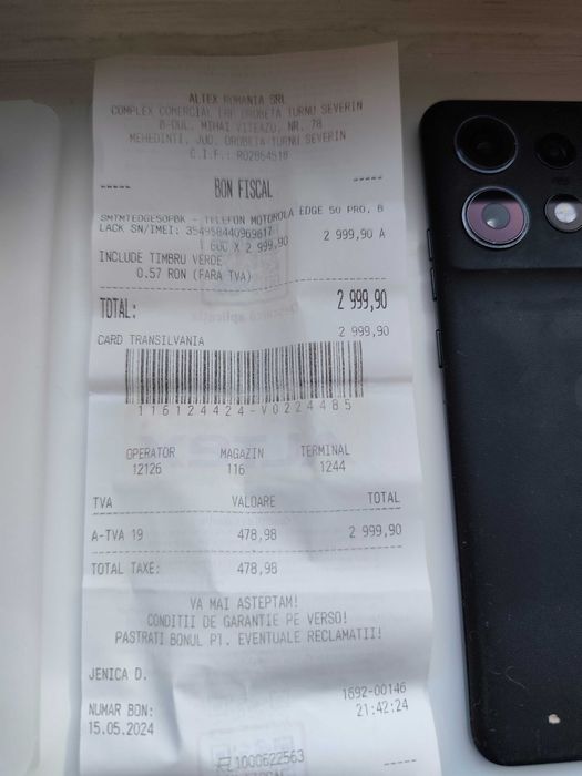 Telefon MOTOROLA Edge 50 Pro 5G, 512GB, 12GB RAM, Dual SIM