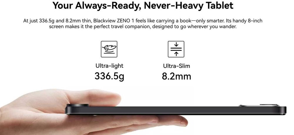 Blackview Zeno 1 18GB RAM 256GB ROM 8' екран Таблет