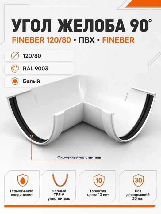 Водосточная система Fineber ,белая