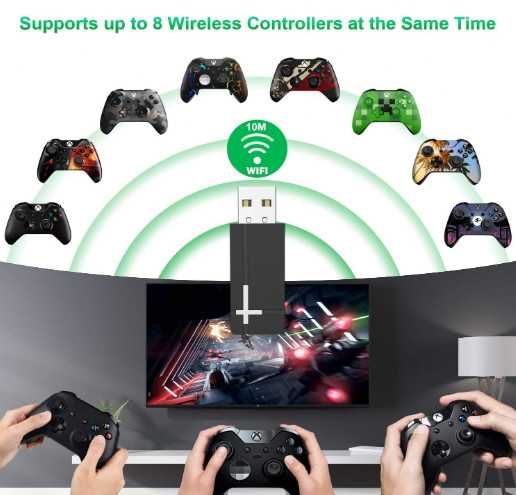 FOOAO безжичен адаптер за Xbox контролер, работи с Windows 10