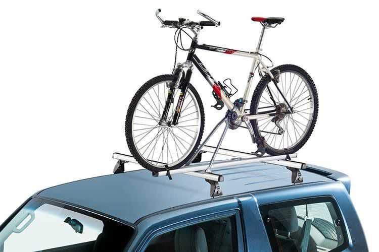 Suport bicicleta ALUMINIU cu ANTIFURT pe bare transversale pavilion auto / CRUZ