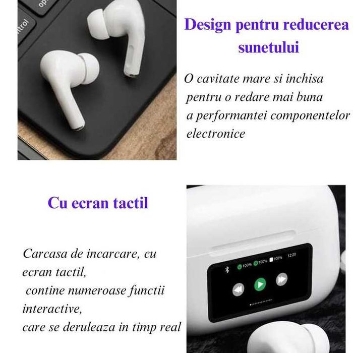 AirPods Pro 2, Touchscreen, Compatibile iOS si Andorid