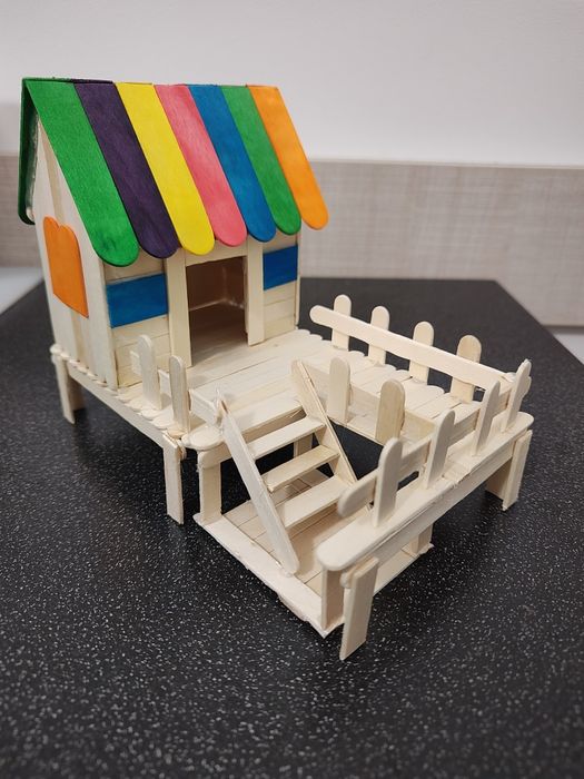 Macheta Casa lemn proiect școală săptămâna verde