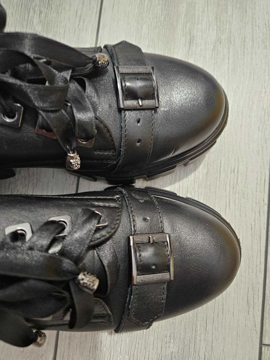Pantofi dama cu talpa înaltă din piele naturala, 37