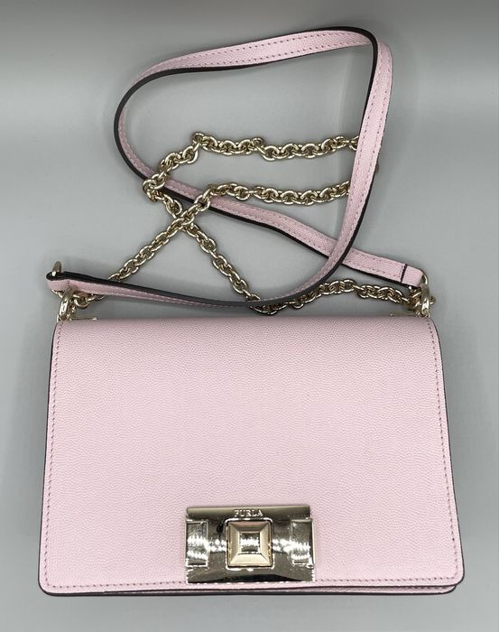 Furla Mimi Mini бледо розова чанта