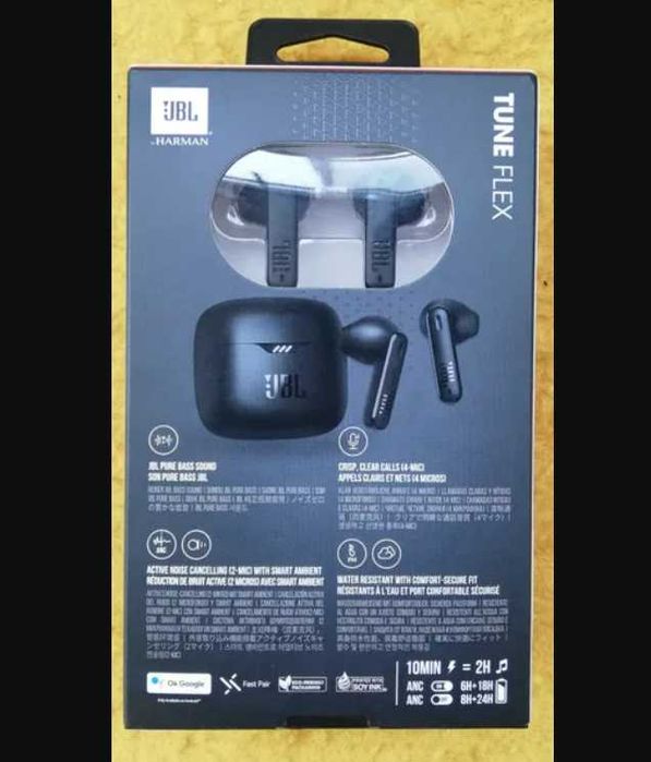 Casti SIGILATE JBL Tune Flex, wireless, 32h baterie