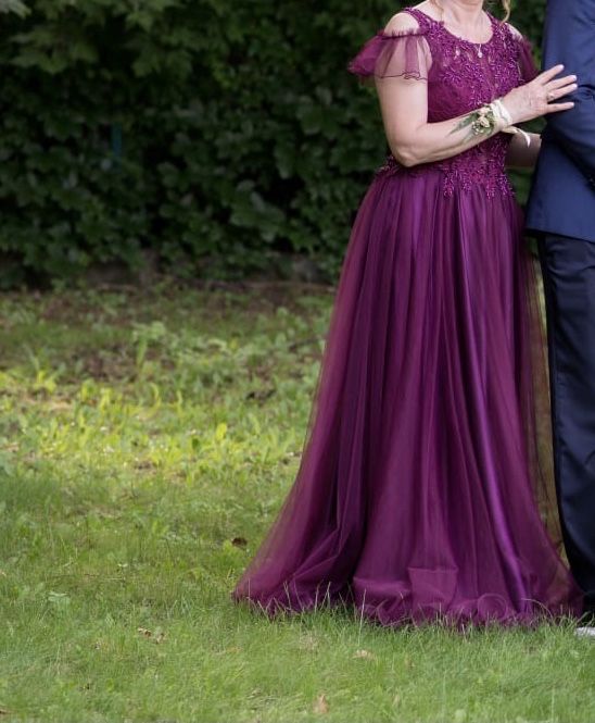 Rochie ocazie lunga culoarea mov pruna