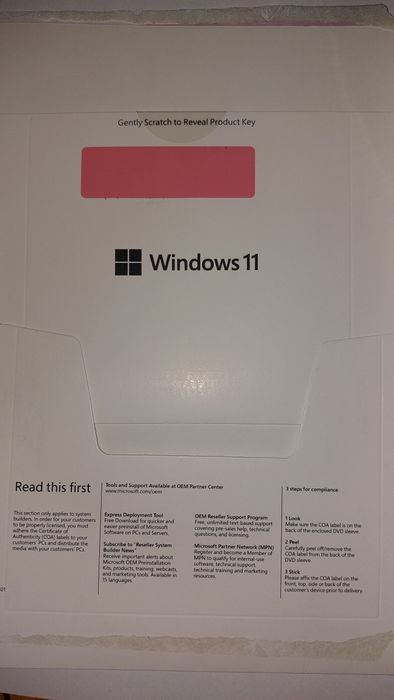 DVD Windows 11 cu licenta sigilat, nefolosit