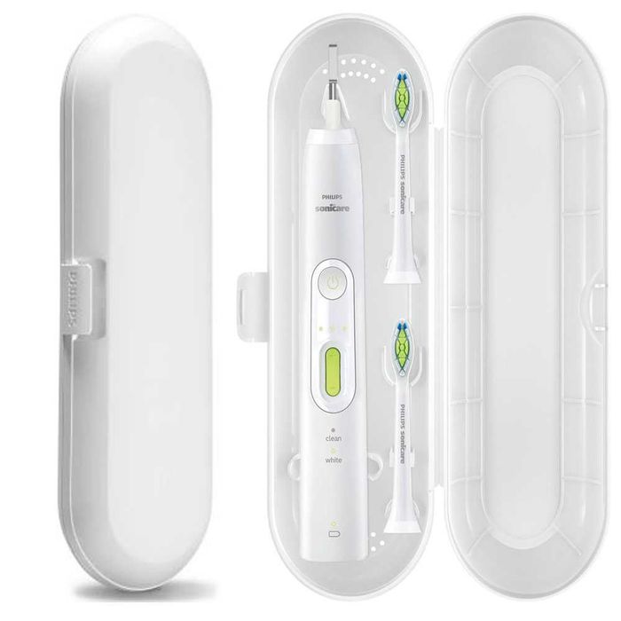 Зарядно, Калъф и Глави за Четка за Зъби Philips Sonicare. Филипс Соникеър Накрайници. Захранване, Кутия за Пътуване и Аксесоари за Електрическа Четка