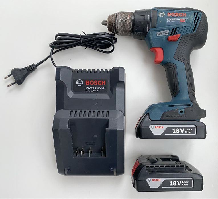 Set Masina de gaurit/Autofiletanta Bosch GSB 18 V-EC/ Bosch GSR 18V-55