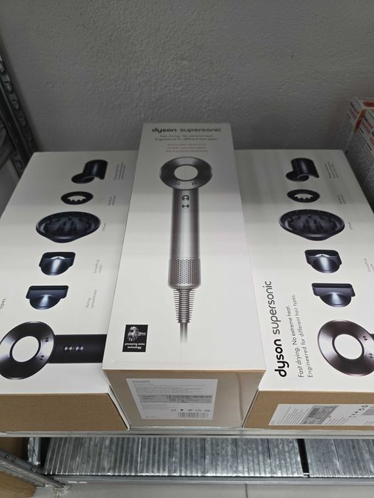 ОРИГИНАЛНИ Dyson Supersonic HD08 1600w Сешоар Black Nickel / Silver 10 БР EU