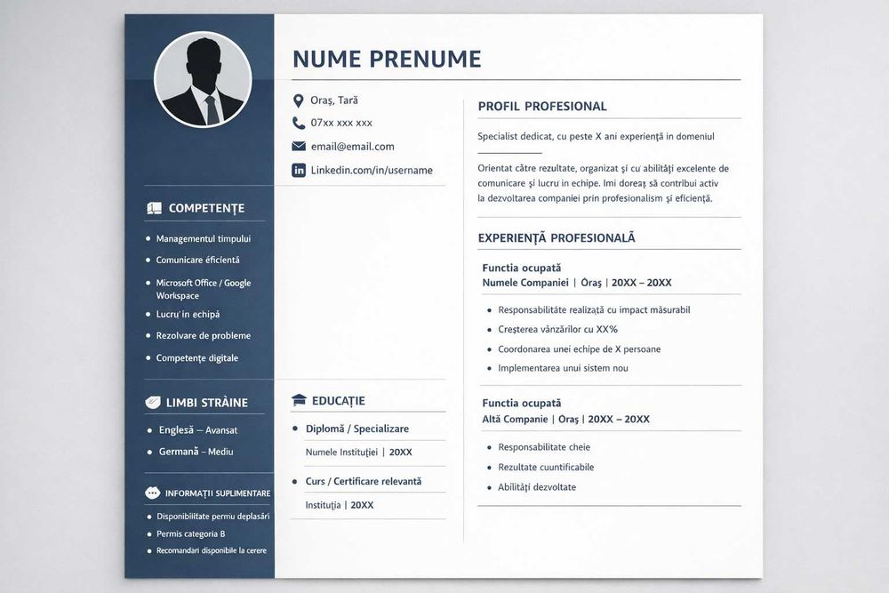 Model CV Profesional 2026 – Crește Șansele de Angajare!