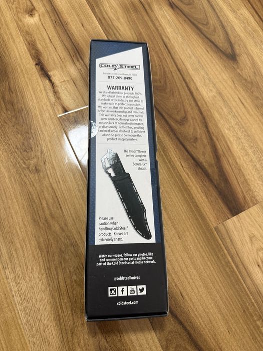 Нож Cold Steel Chaos Bowie със Secure-Ex sheath