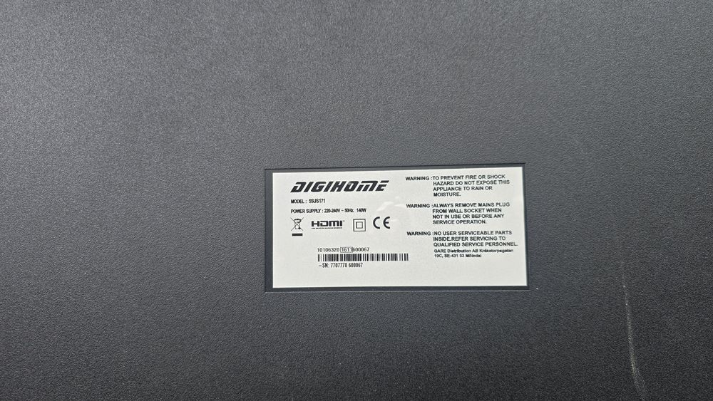 Smart tv Digihome 4K 55inch 4 bucăți disponibile