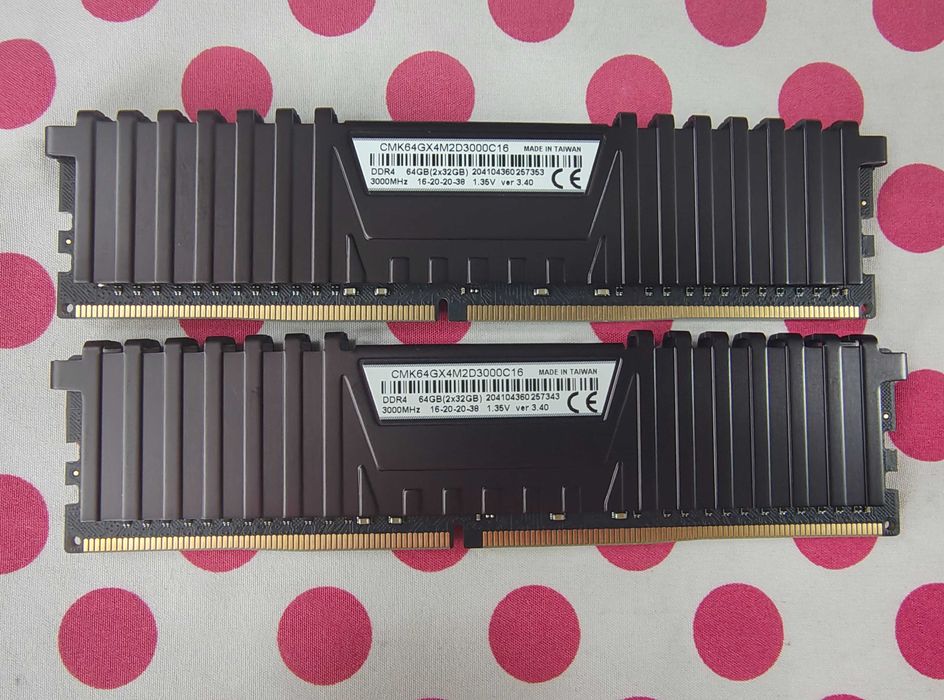 Memorie Corsair Vengeance LPX Black 64GB (2 x 32GB) DDR4 3000MHz, Desktop.