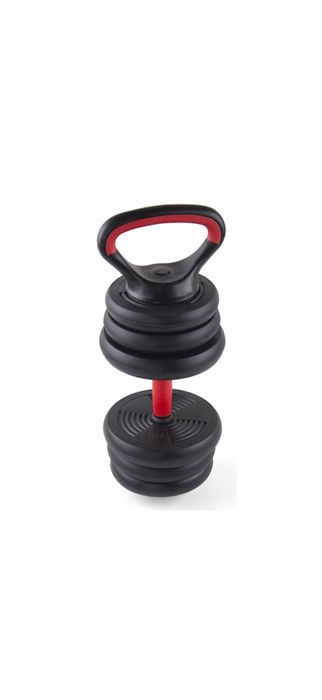 Set Gantera reglabila kettlebell FitTronic 6 in 1 de 40 kg, cu o multitudine de combinatii posibile