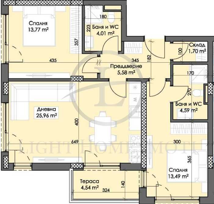 Продава се Тристаен апартамент в Пловдив, Тракия - 104 кв.м за 1187 €/кв.м - Снимка #4