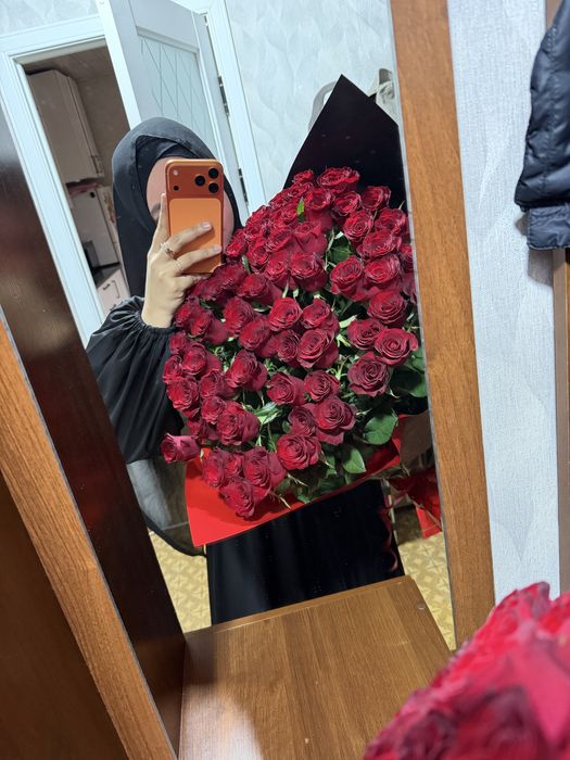 Букет метровых свежих роз!