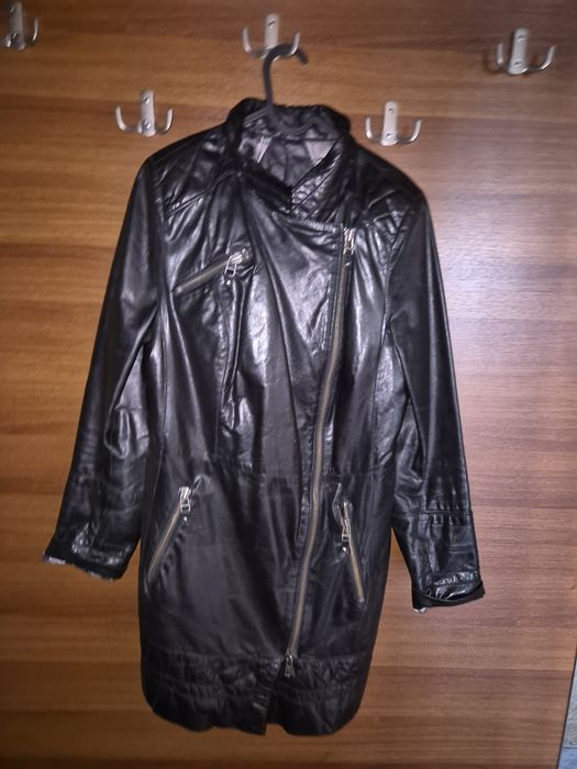 Плащ женский кожаный