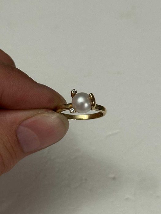 INEL AUR 14K + PERLA Rotunda - Vintage - 2.6g - 480 lei/gr. !