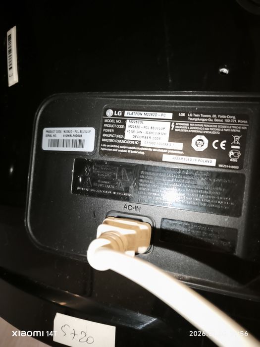 Monitor TV LG flatron M2262D