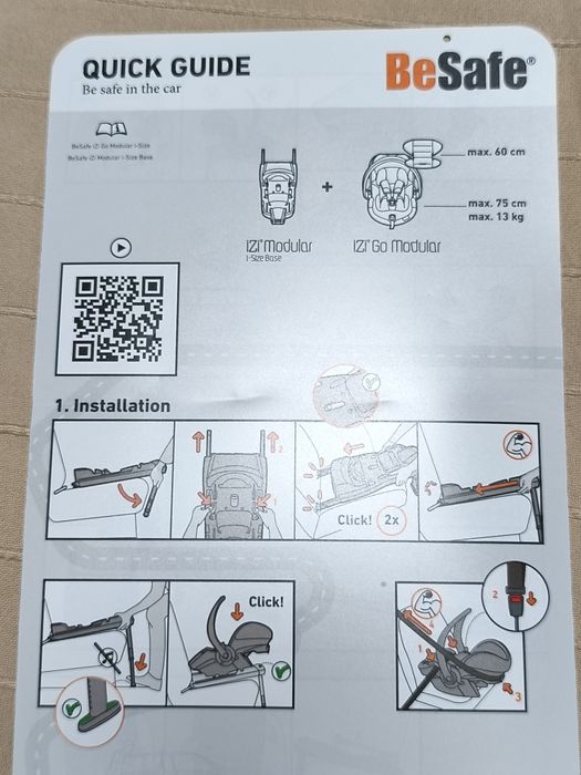 BeSafe iZi Go Modular X2 i-Size – кошница за кола за новородено