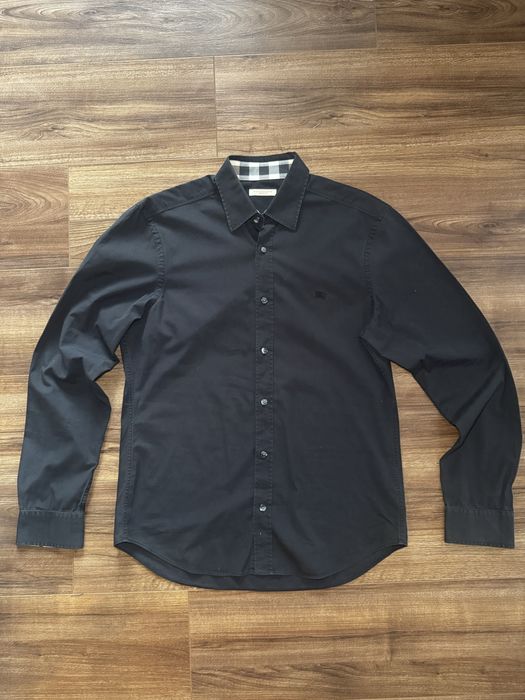 мъжка риза Burberry Brit Shirt Cotton Black Stretch